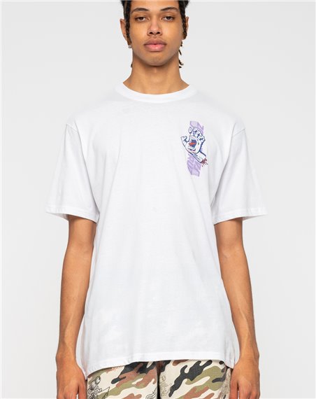 Santa Cruz Split Strip Hand Camiseta para Homem White