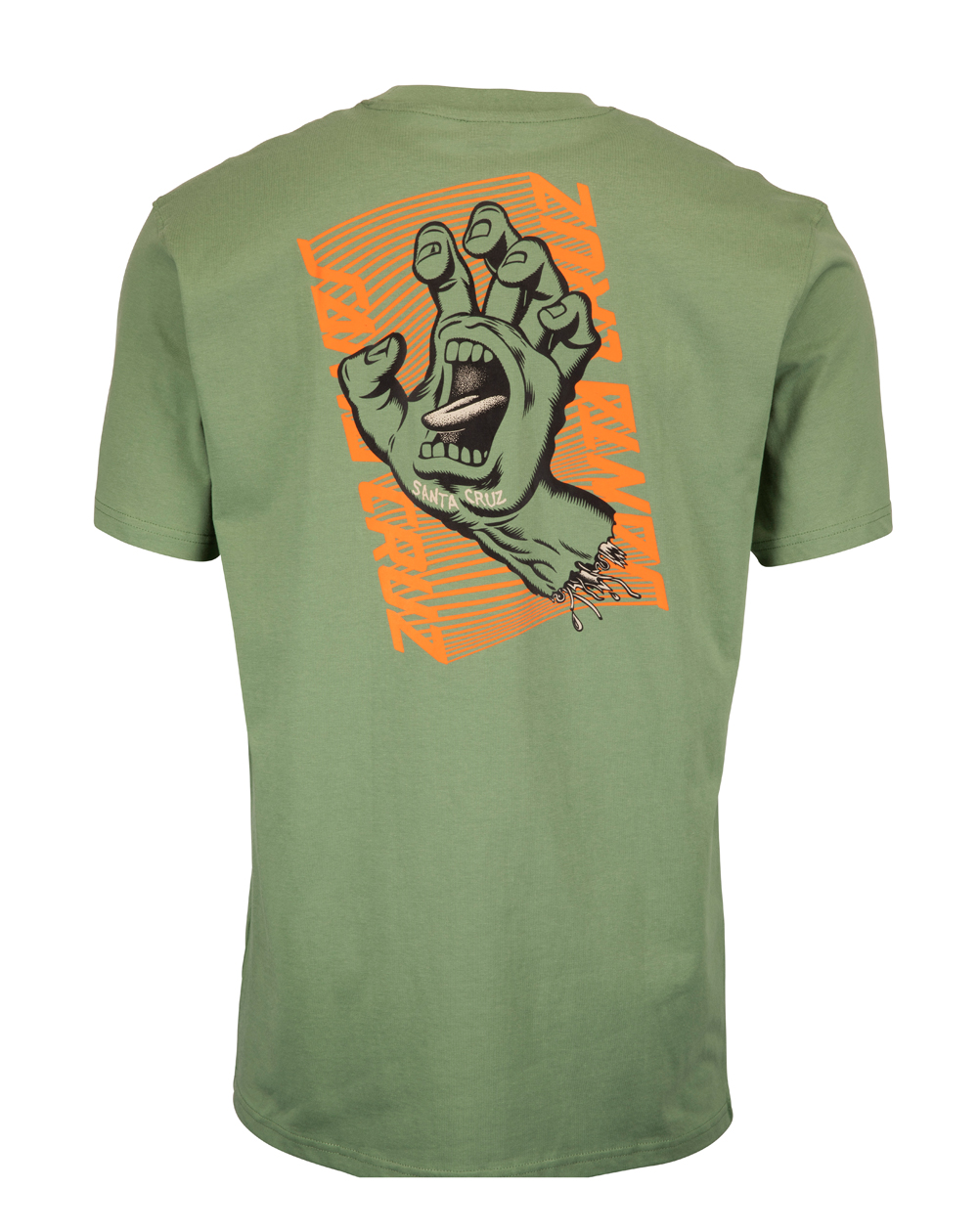 Santa Cruz Split Strip Hand Camiseta para Homem Vintage Ivy