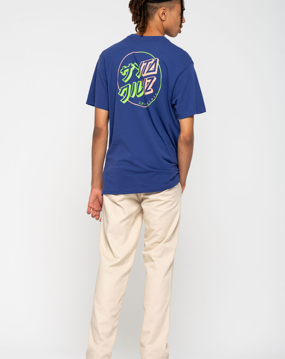 Santa Cruz Men's T-Shirt Divide Dot Navy Blue