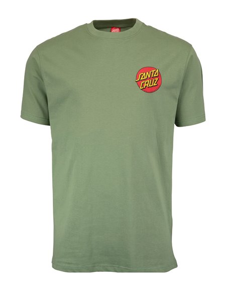 Santa Cruz Classic Dot Chest Camiseta para Homem Vintage Ivy