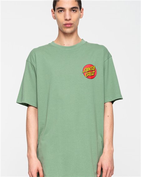 Santa Cruz Classic Dot Chest T-Shirt Uomo Vintage Ivy