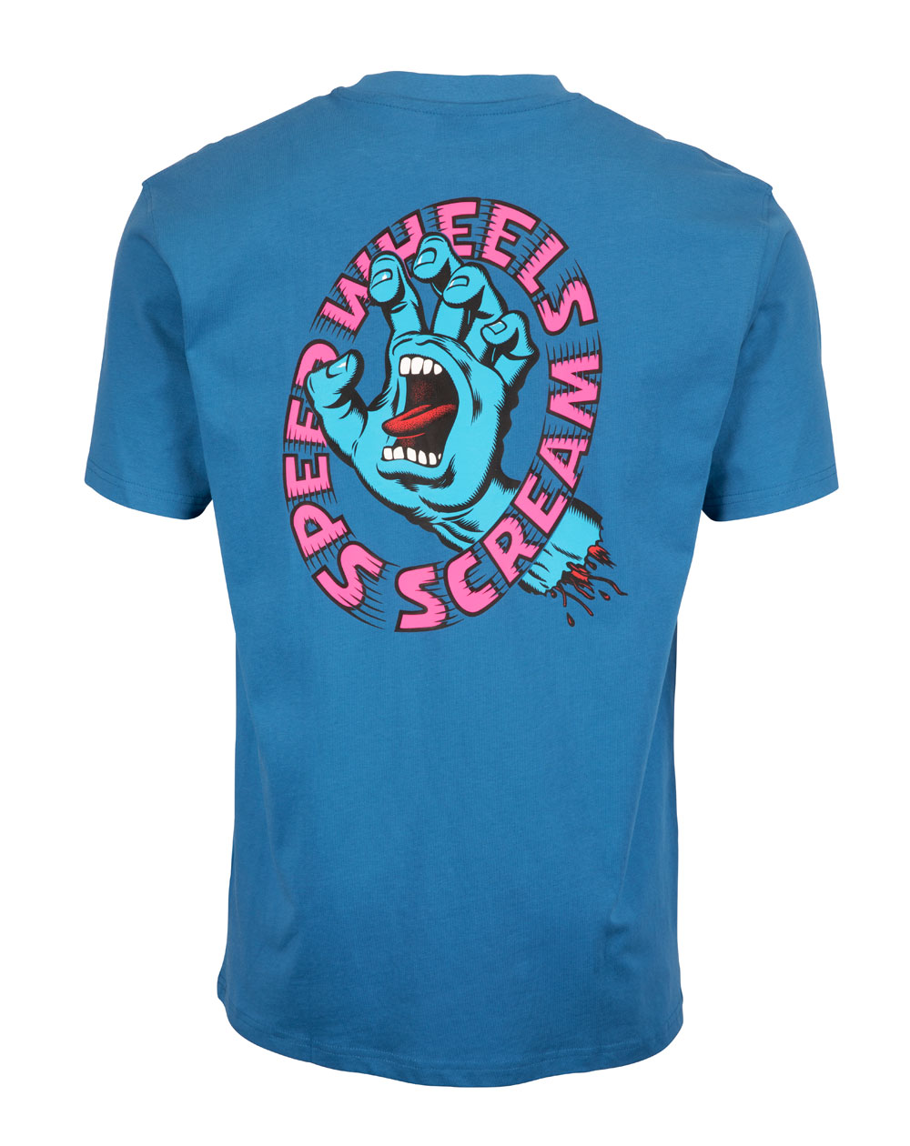 Santa Cruz Speed Wheels Scream Camiseta para Homem Vintage Royal