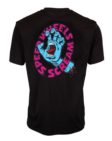 Santa Cruz Men's T-Shirt Speed Wheels Scream Black