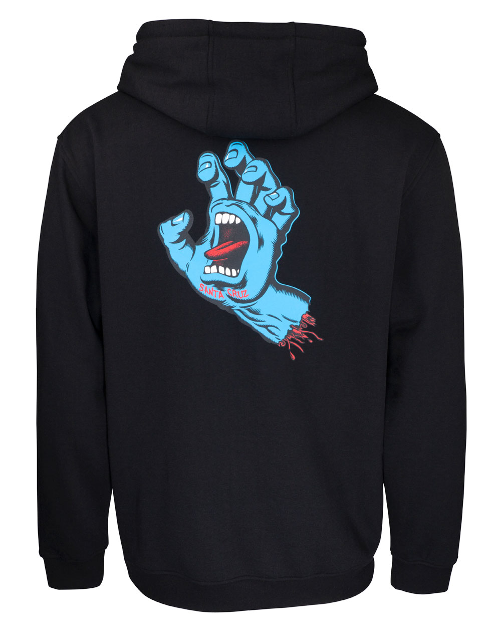 Santa Cruz Screaming Hand Chest Moleton com Capuz para Homem Black