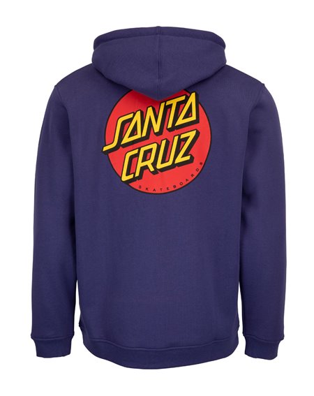 Santa Cruz Men's Full Zip Hoodie Classic Dot Navy Blue