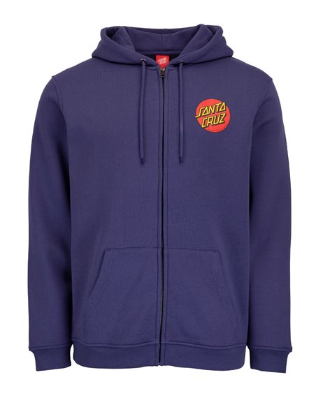 Santa Cruz Men's Full Zip Hoodie Classic Dot Navy Blue