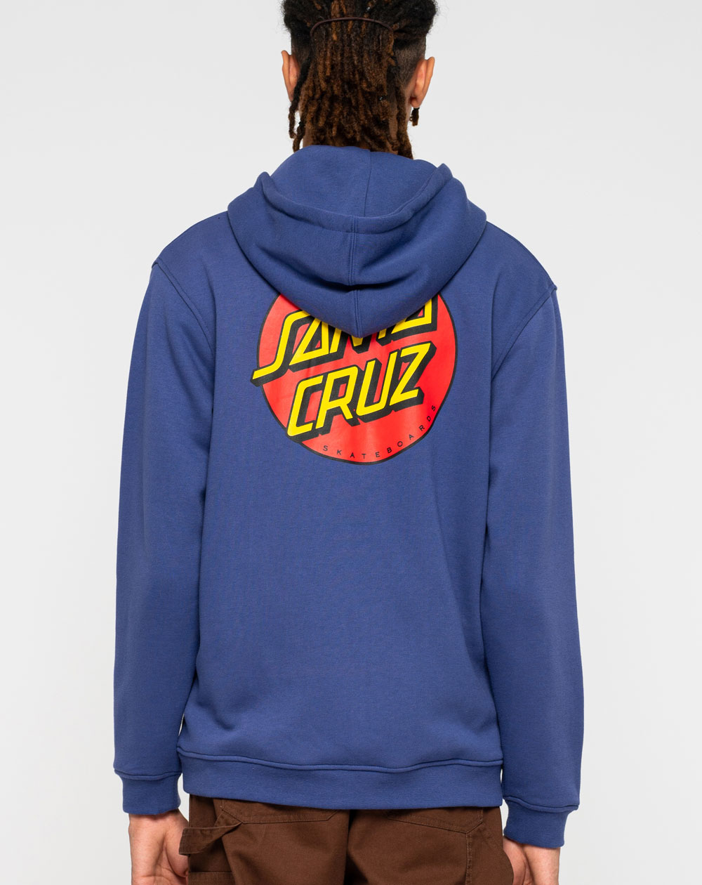 Santa Cruz Men's Full Zip Hoodie Classic Dot Navy Blue