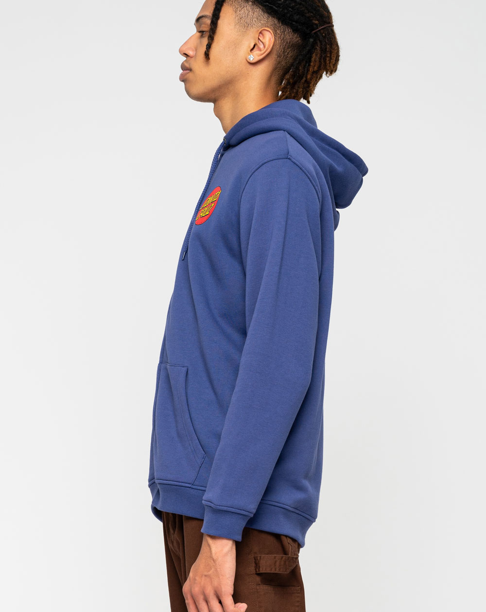 Santa Cruz Herren Zip Kapuzenpullover Classic Dot Navy Blue