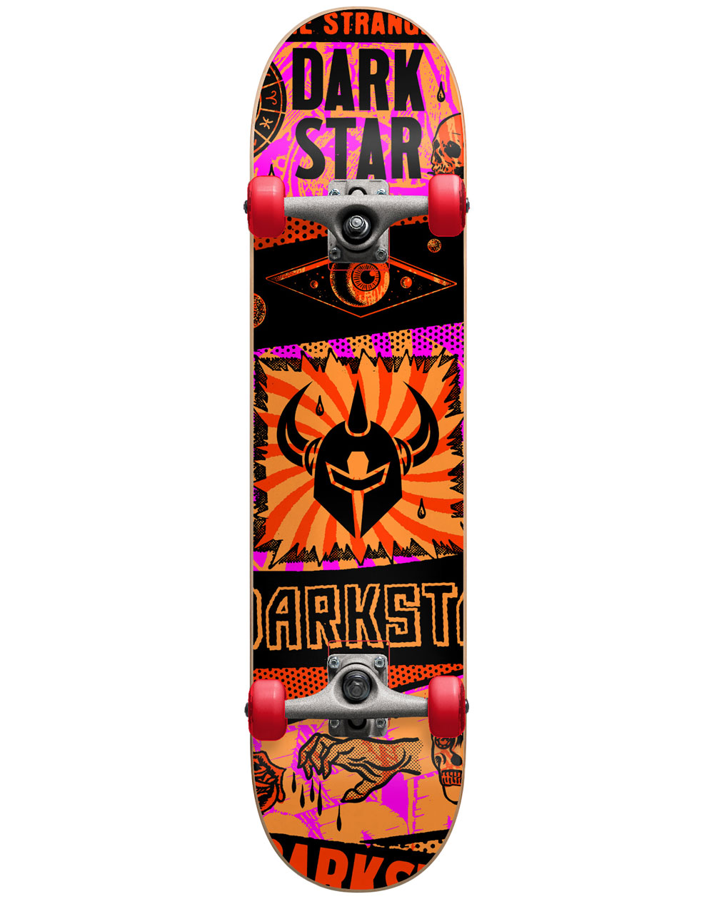 Darkstar Collapse 7.875" Complete Skateboard Orange