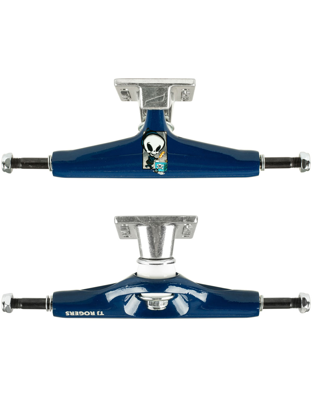 Tensor Ejes Skateboard Aluminum Reaper Box 5.50" TJ Rogers/Navy 2 piezas