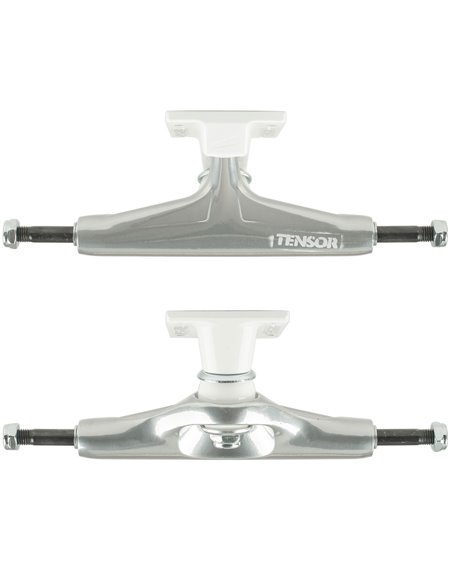 Tensor Trucks Skateboard Aluminum Stencil Mirror 5.25" White 2 pc