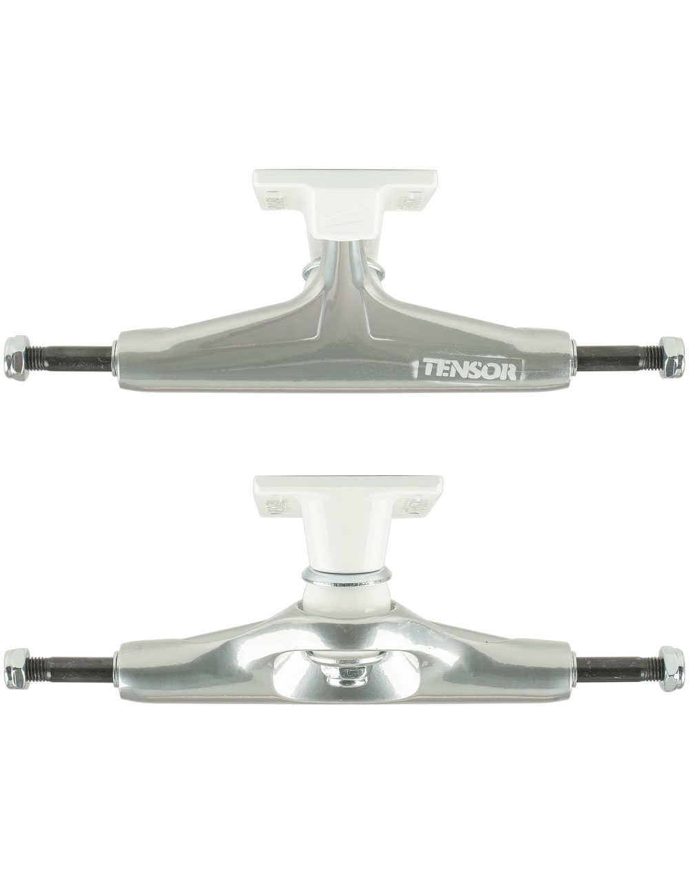 Tensor Ejes Skateboard Aluminum Stencil Mirror 5.25" White 2 piezas