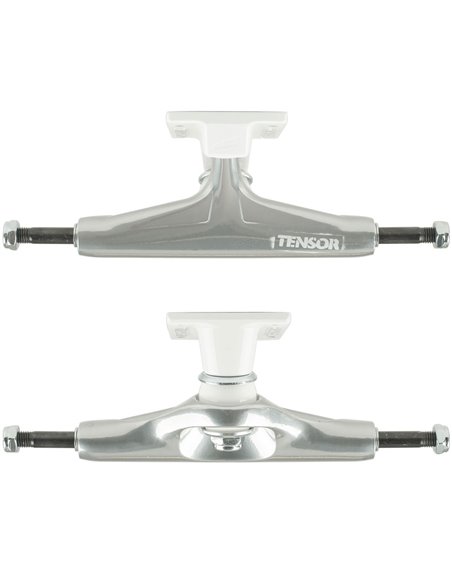 Tensor Ejes Skateboard Aluminum Stencil Mirror 5.25" White 2 piezas