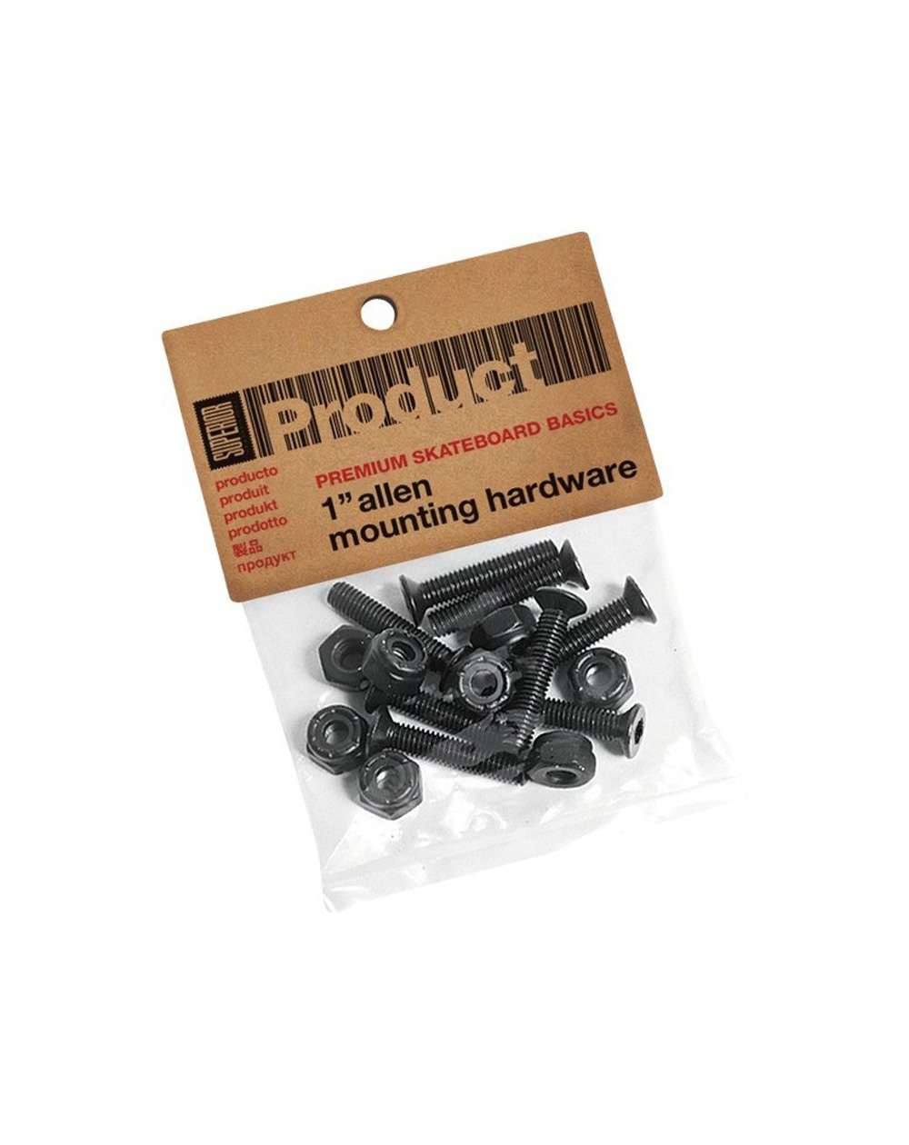 Superior Tornillos Skateboard Allen 1-inch Hardware Set