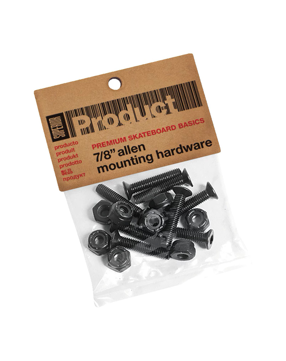 Superior Allen 7/8-inch Hardware Set Skateboard Hardware Set