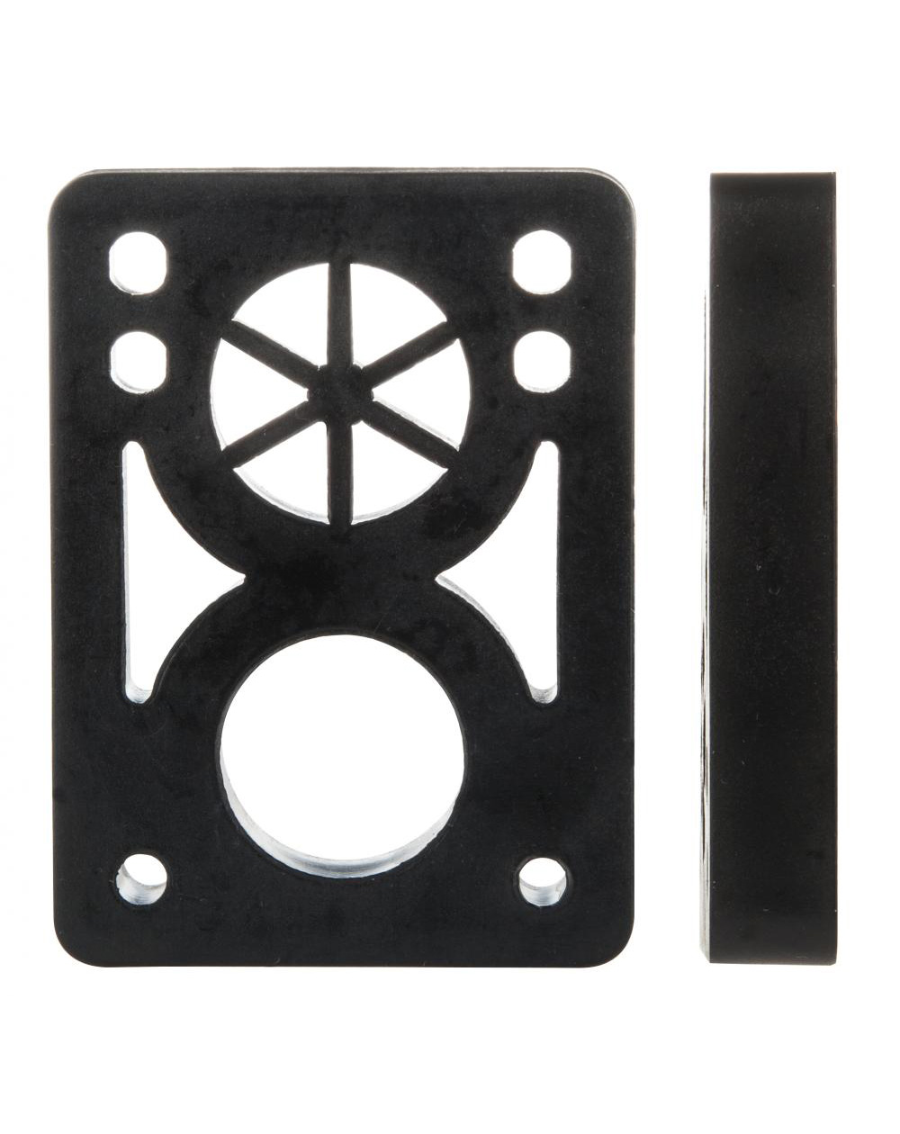 D Street Elevadores Skateboard Soft 1/2-inch Black 2 piezas