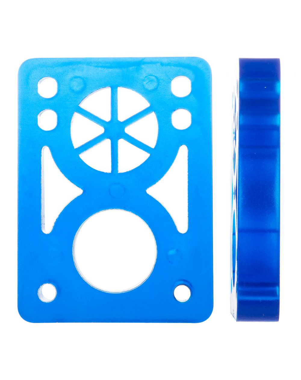D-Street Soft 1/2-inch Skateboard Baseplates Clear Blue 2 er Pack