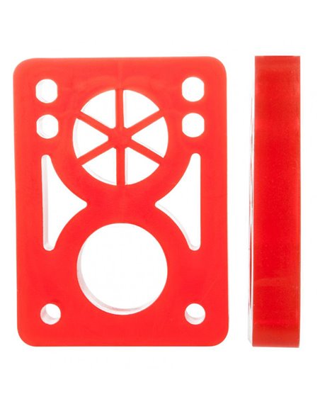 D-Street Pads Skate Soft 1/2-inch Clear Red 2 peças