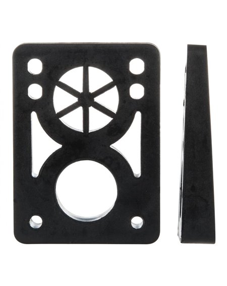 D Street Pads Skateboard Soft Wedge 8 to 14 mm Black 2 pc