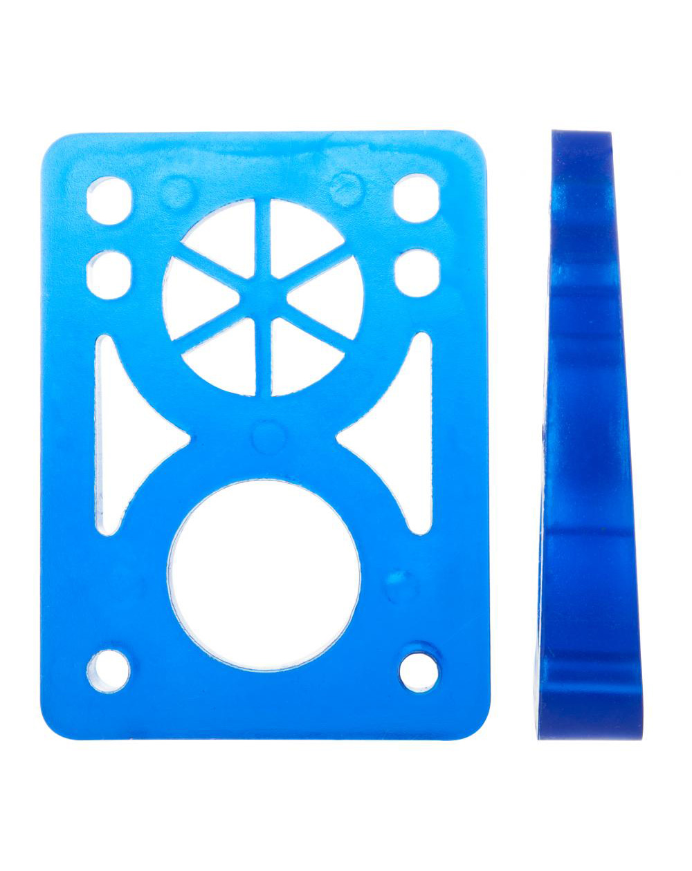 D-Street Soft Wedge 8 to 14 mm Skateboard Baseplates Clear Blue 2 er Pack