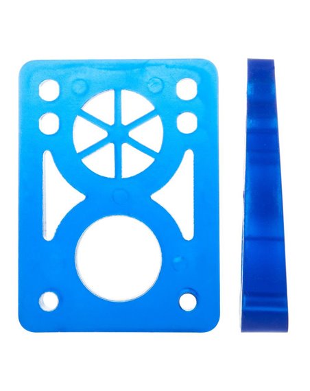 D-Street Pads Skateboard Soft Wedge 8 to 14 mm Clear Blue 2 pc