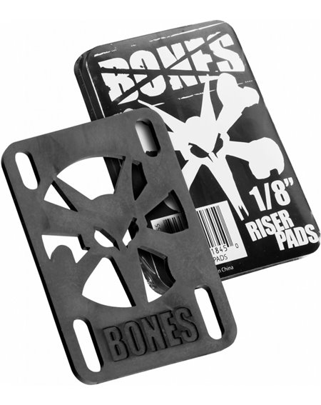 Bones Wheels Elevadores Skateboard 1/8-inch Black 2 piezas
