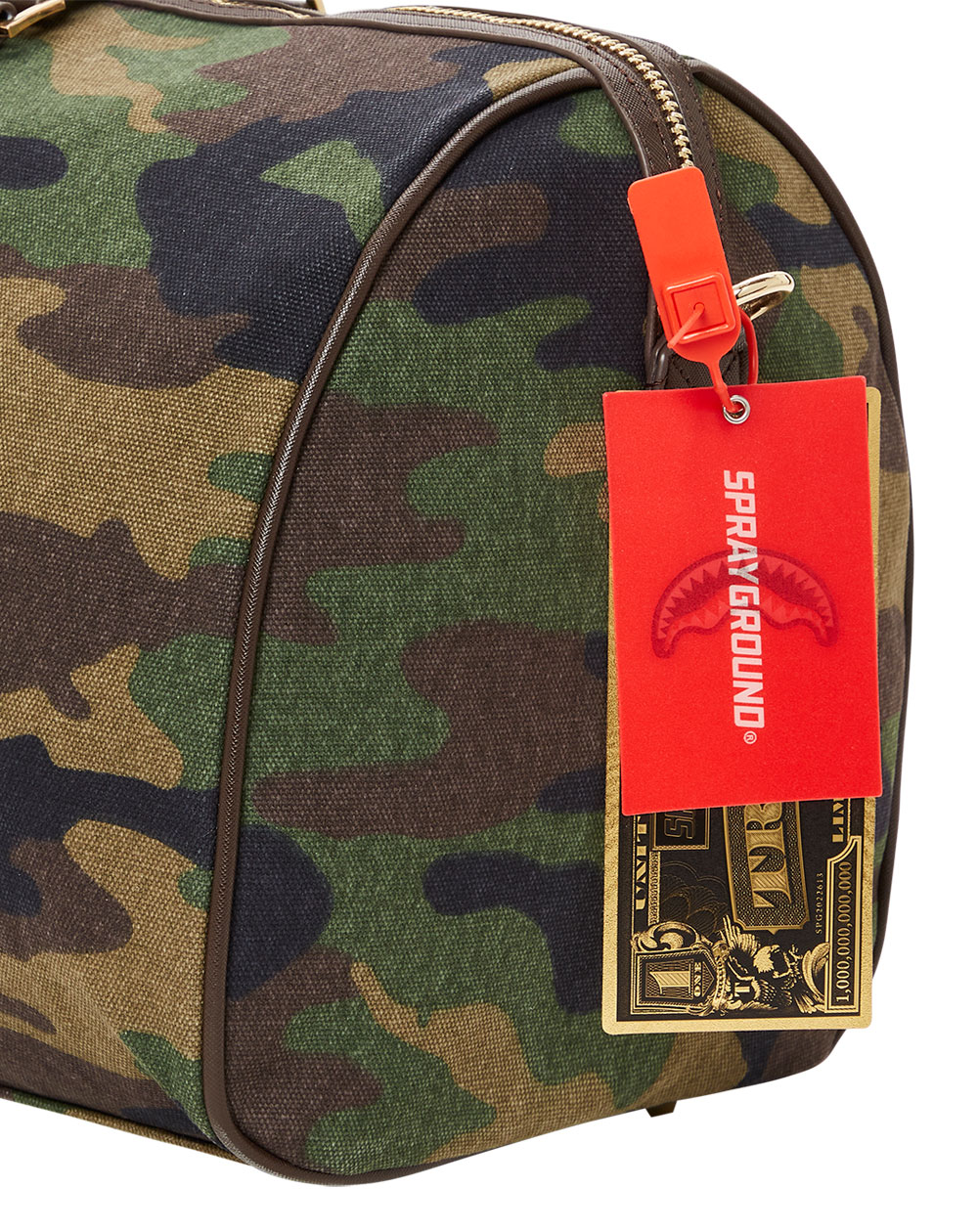 Sprayground Shark Shape Check Travel Duffle