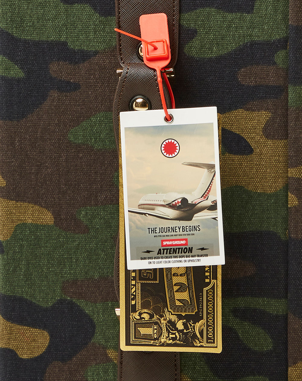 Sprayground Valigia Shark Shape Check Carry On 4 Ruote con Lucchetto TSA