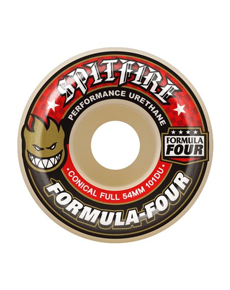 Spitfire Formula Four Conical Full 54mm 101A Skateboard Wheels pack of 4