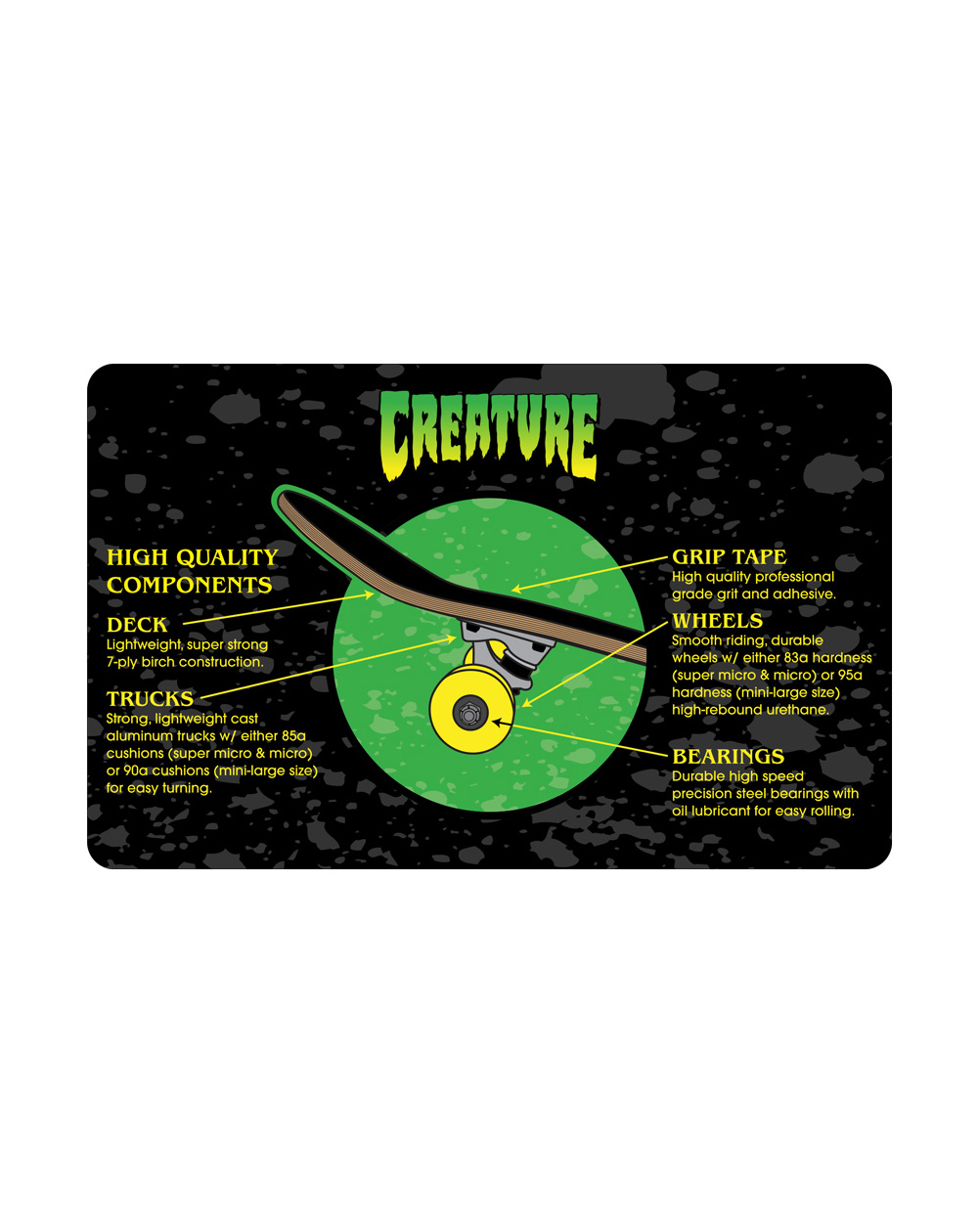 Creature Skateboard Complète Erosion Mini 7.75"