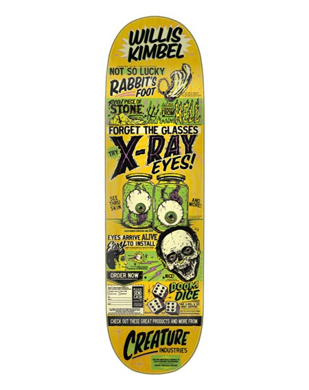 Creature Kimbel X-Ray Eyes 9" Skateboard Deck