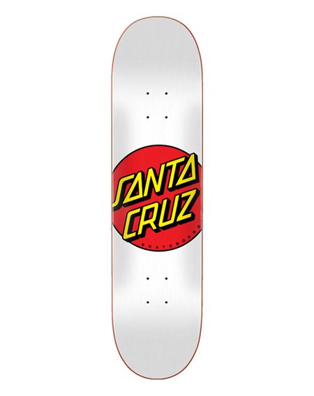 Santa Cruz Classic Dot 8" Skateboard Deck White