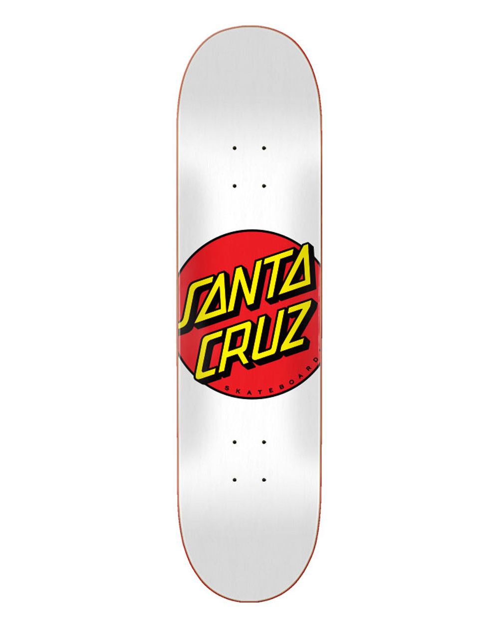 Santa Cruz Classic Dot 8" Skateboard Deck White