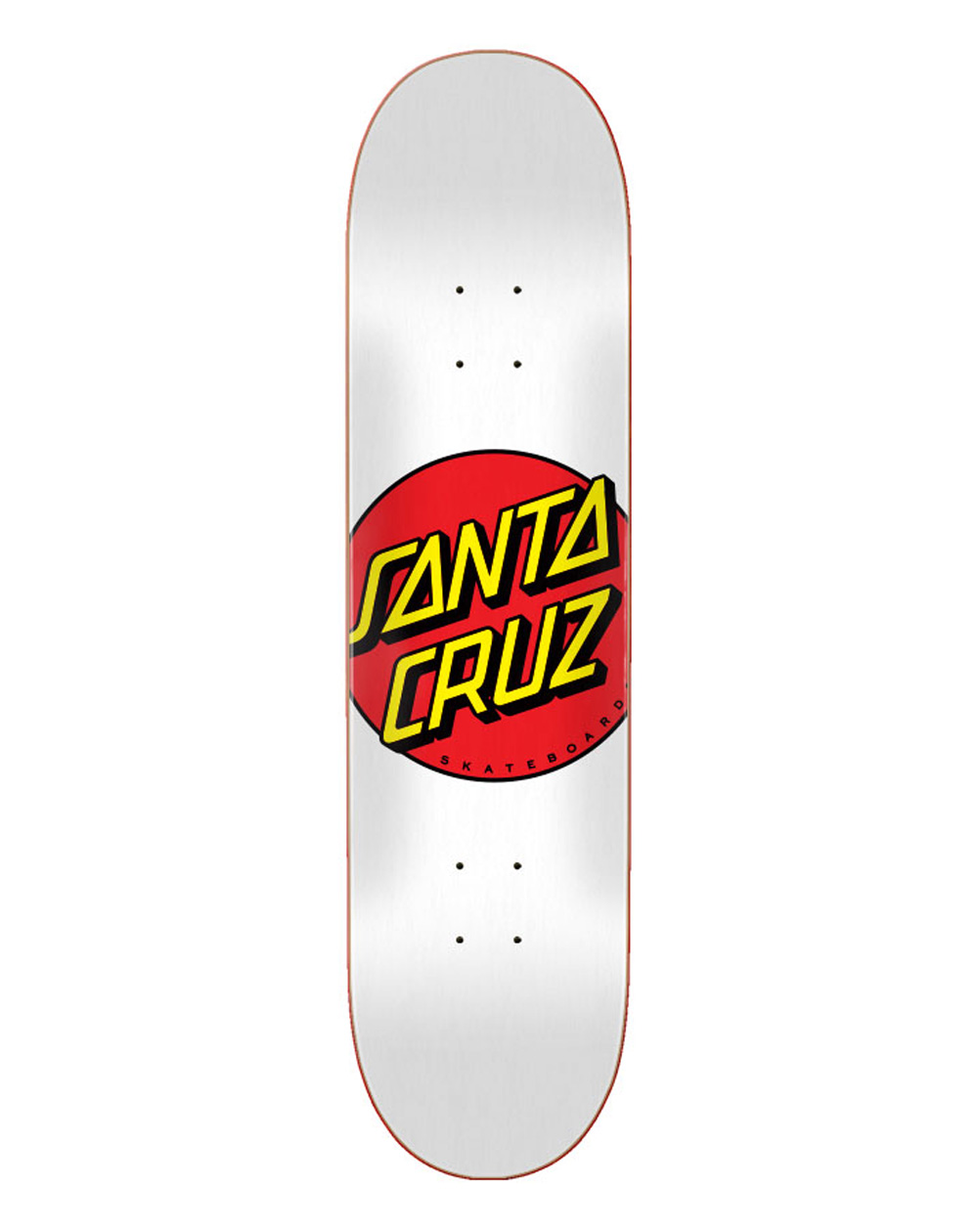 Santa Cruz Shape Skate Classic Dot 8" White