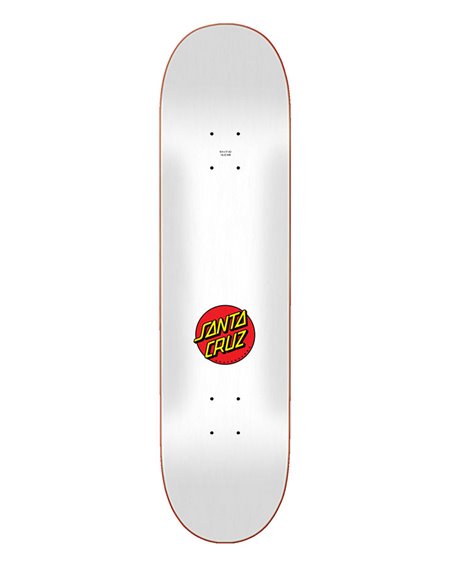 Santa Cruz Classic Dot 8" Skateboard Deck White 2