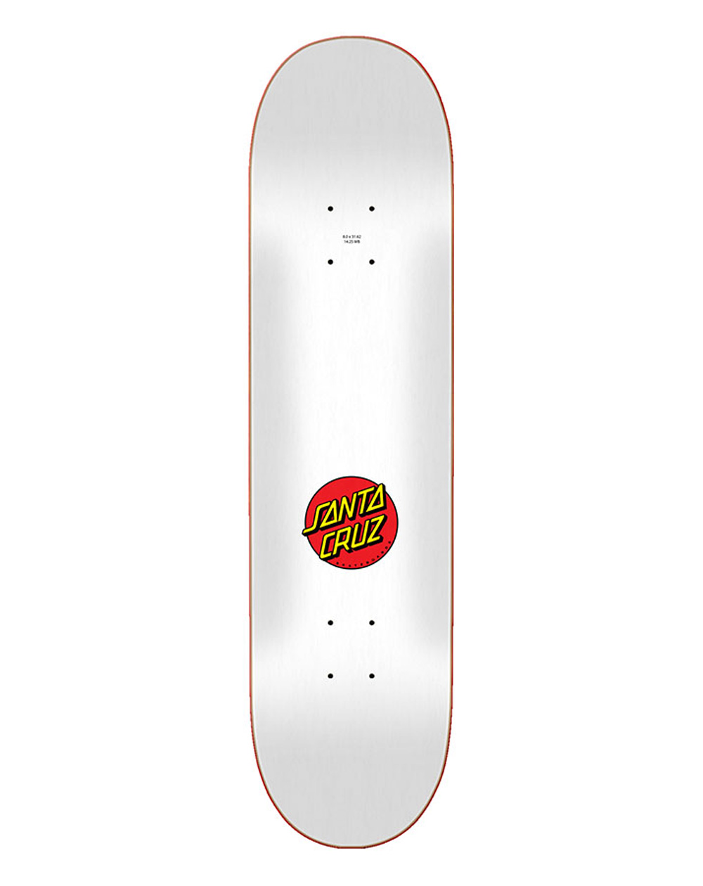Santa Cruz Shape Skate Classic Dot 8" White