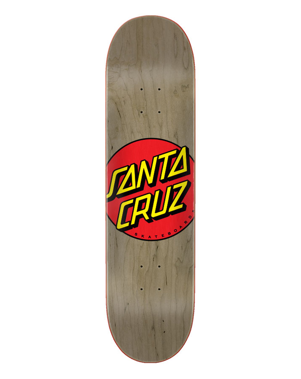 Santa Cruz Planche de Skate Classic Dot 8.375" Natural