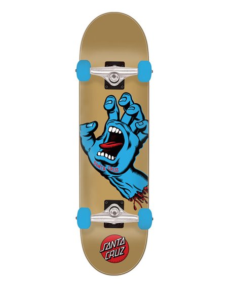 Santa Cruz Screaming Hand Large 8.25" Complete Skateboard Gold