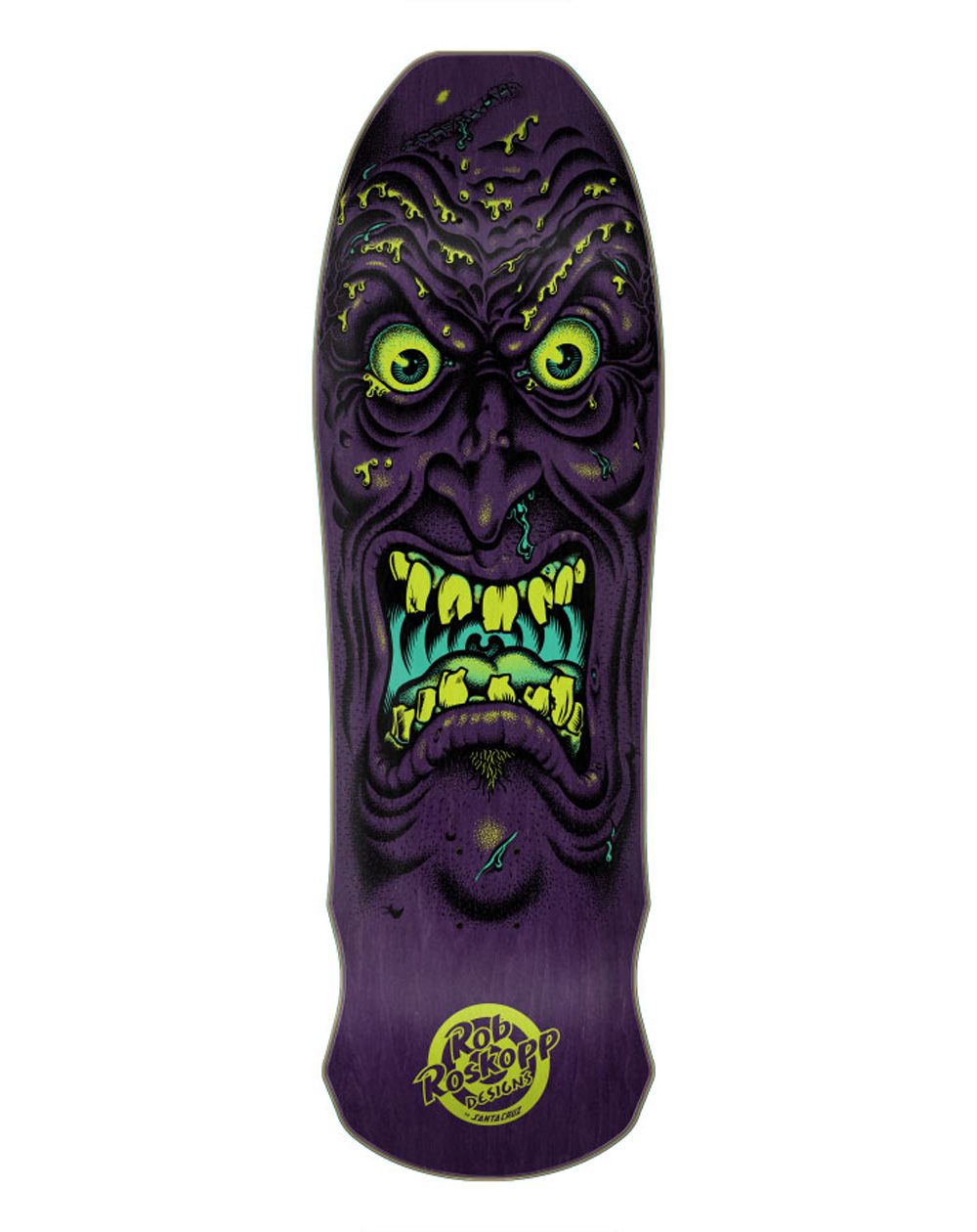 Santa Cruz Tabla Skateboard Roskopp Face Reissue 9.5" Purple