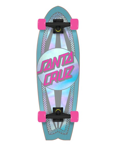 Santa Cruz Skateboard Cruiser Prismatic Dot Shark 27.7"