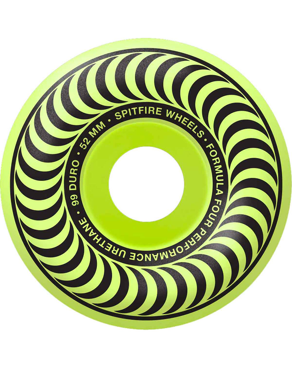 Spitfire Formula Four Classic 52mm 99A Glow Skateboard Wheels pack of 4