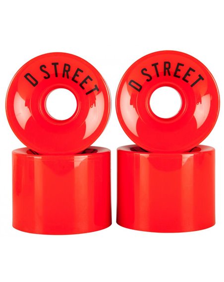 D Street Ruote Longboard 59 Cents Red 4 pz