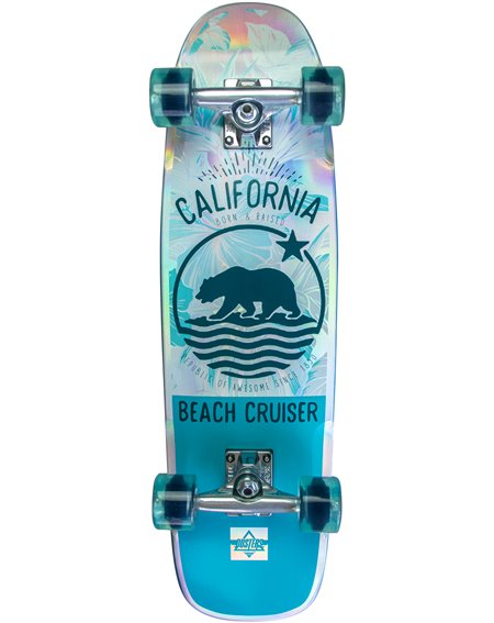 Dusters Skateboard Cruiser Beach Cruiser Prism 29" Teal/Holographic