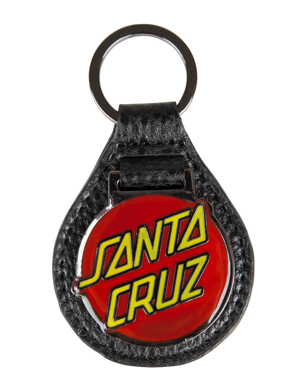 Santa Cruz Dot Fob Keychain Black