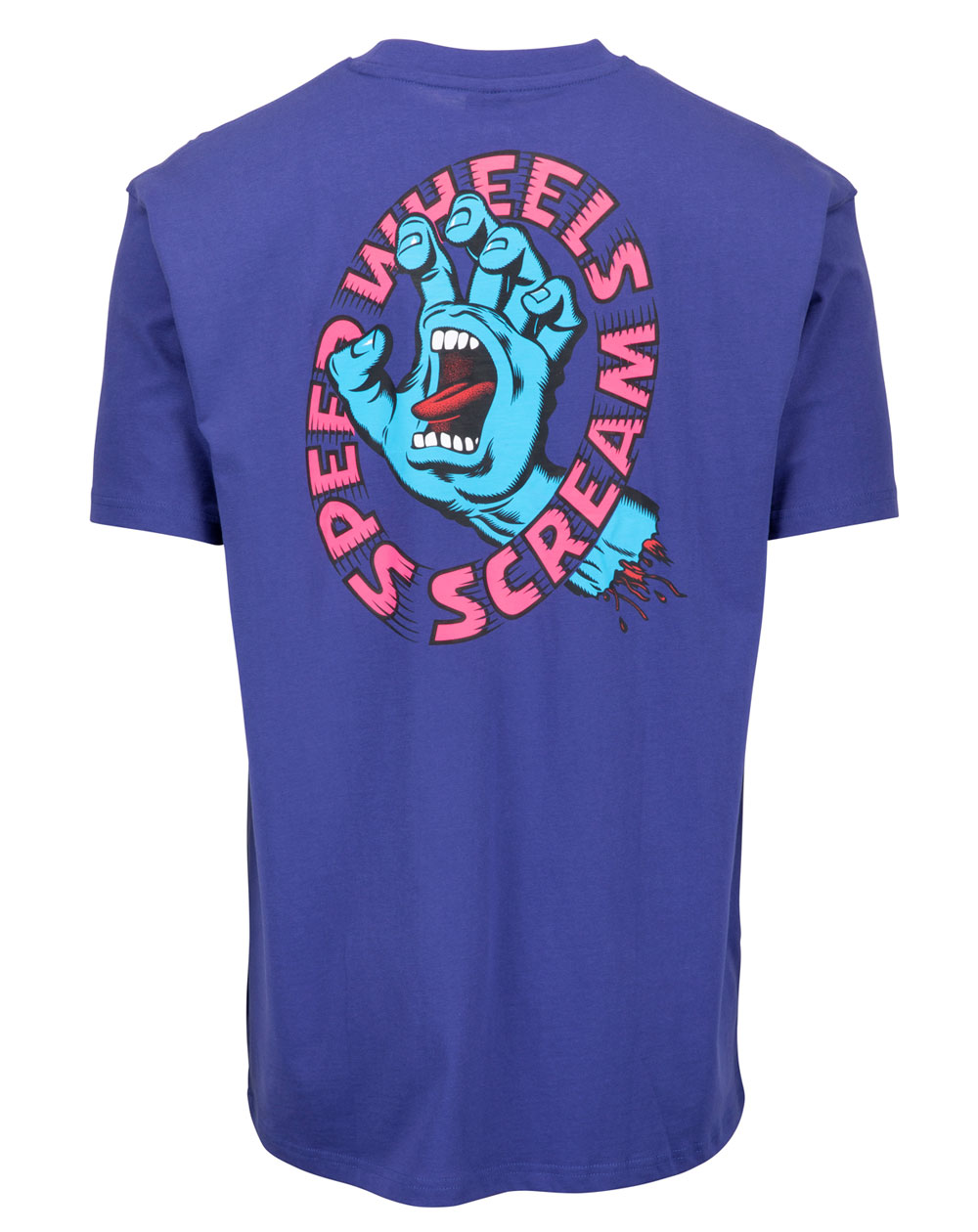 Santa Cruz Speed Wheels Scream Camiseta para Homem Navy Blue