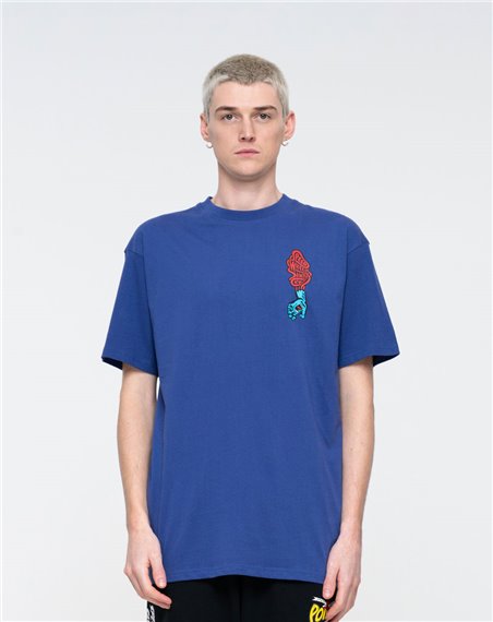 Santa Cruz Speed Wheels Scream Camiseta para Homem Navy Blue