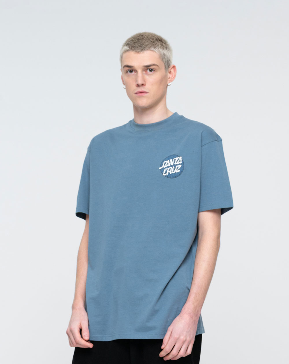 Santa Cruz Alive Dot T-Shirt Uomo Vintage Blue