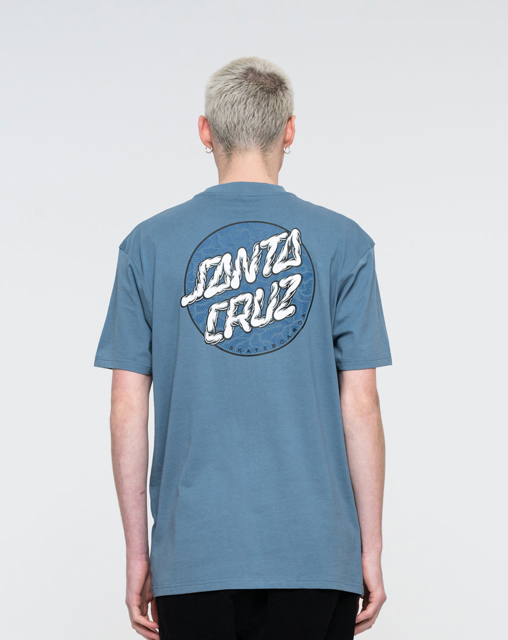 Santa Cruz Alive Dot Camiseta para Hombre Vintage Blue