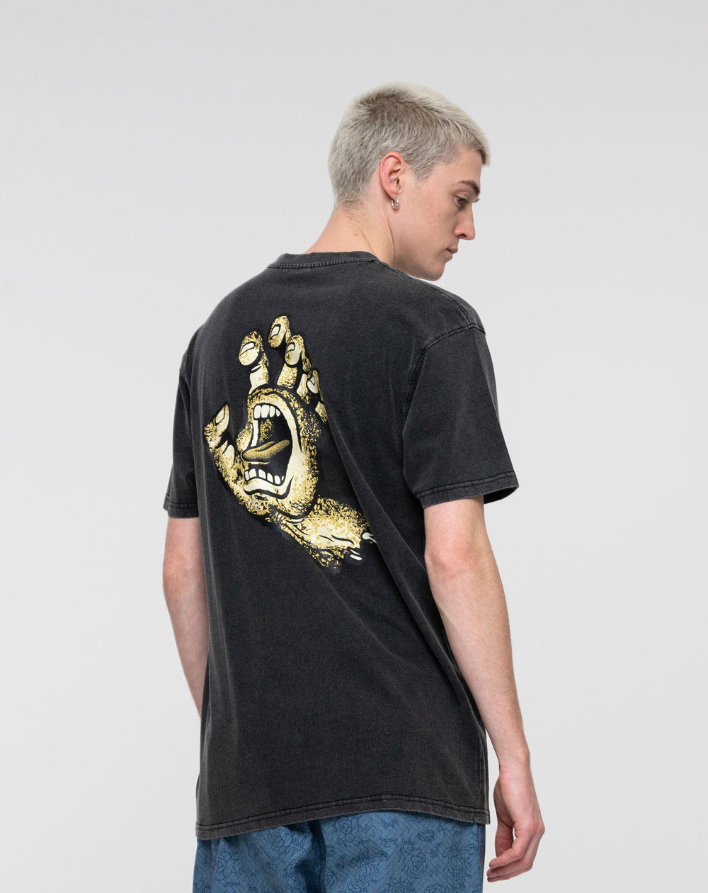 Santa Cruz Street Creep Hand Camiseta para Homem Black