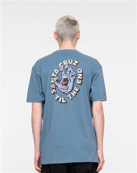 Santa Cruz Til The End Hand T-Shirt Homme Vintage Blue 2
